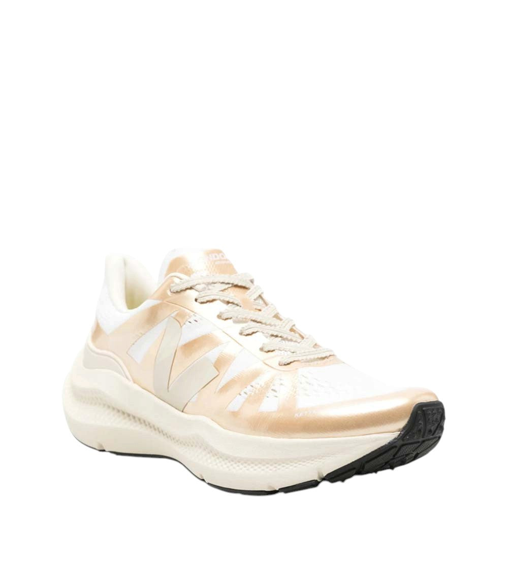 White Logo Metallic Sneakers 2