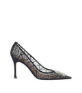 Black Lace Camelia Pumps 1
