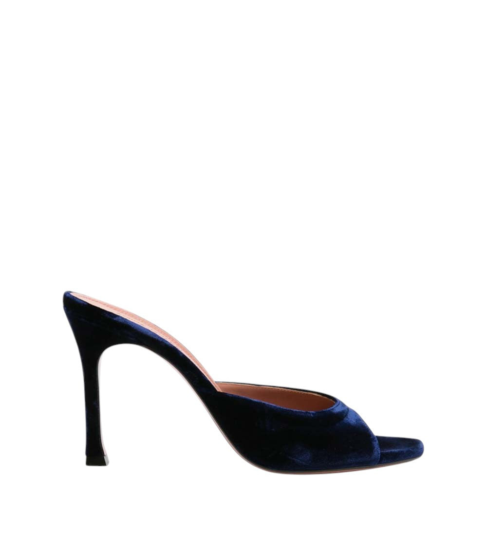 Blue Alexa Velvet Heels 1