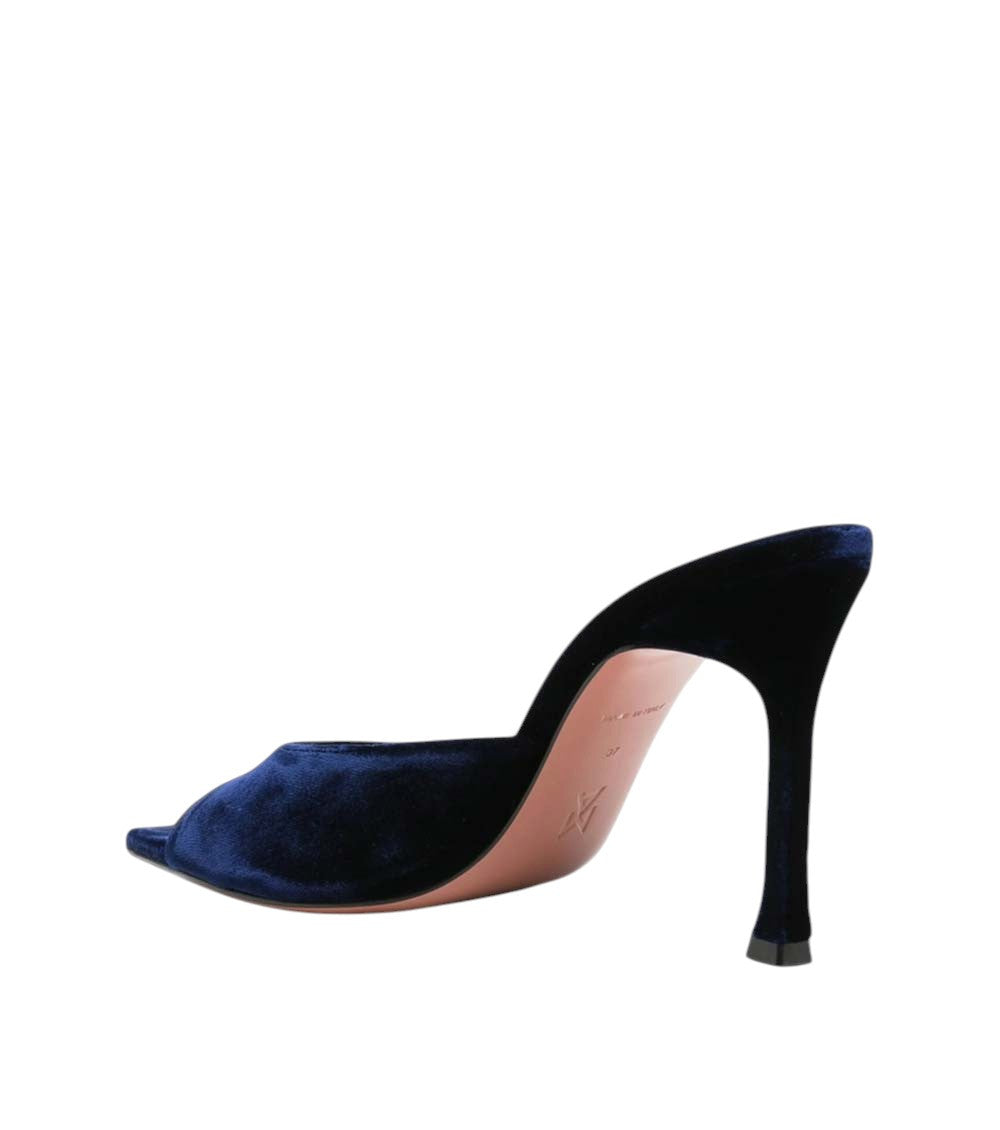 Blue Alexa Velvet Heels 3