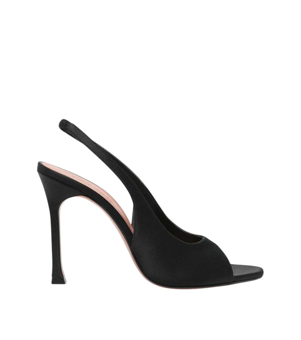 Black Alexa Slingback Heels 2