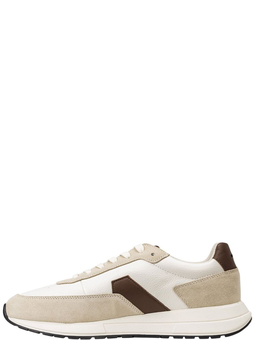 Beige Color Block Sneakers 2