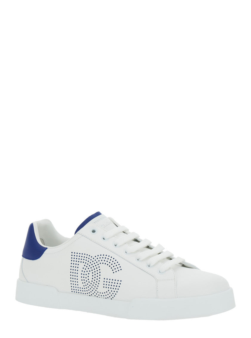 White Perforated Portofino Light Sneakers 2