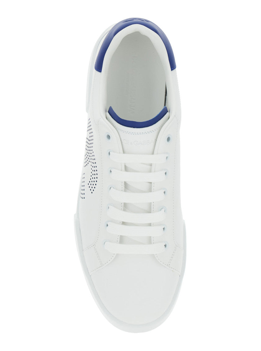White Perforated Portofino Light Sneakers 4