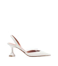 White Slingback Lara Pumps 1