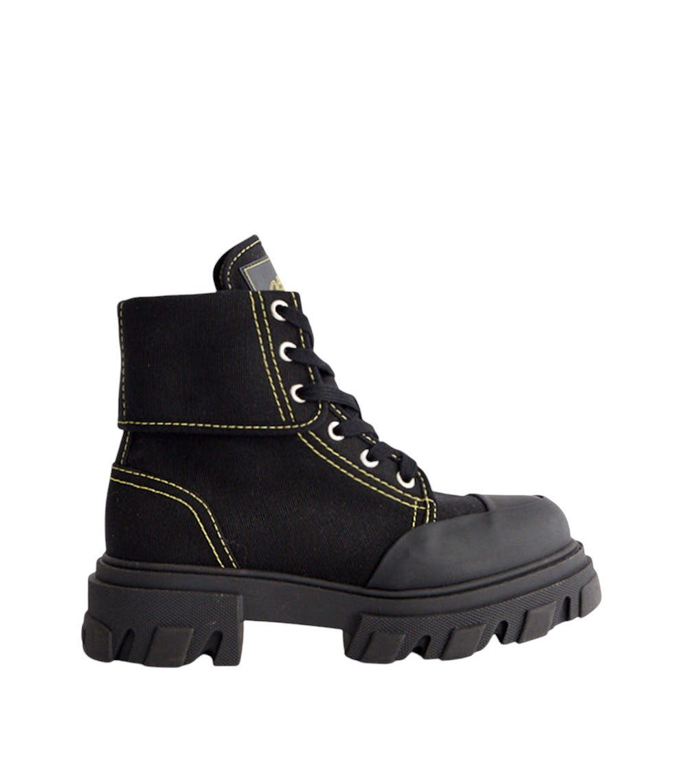 Black Lace-up Boots 1