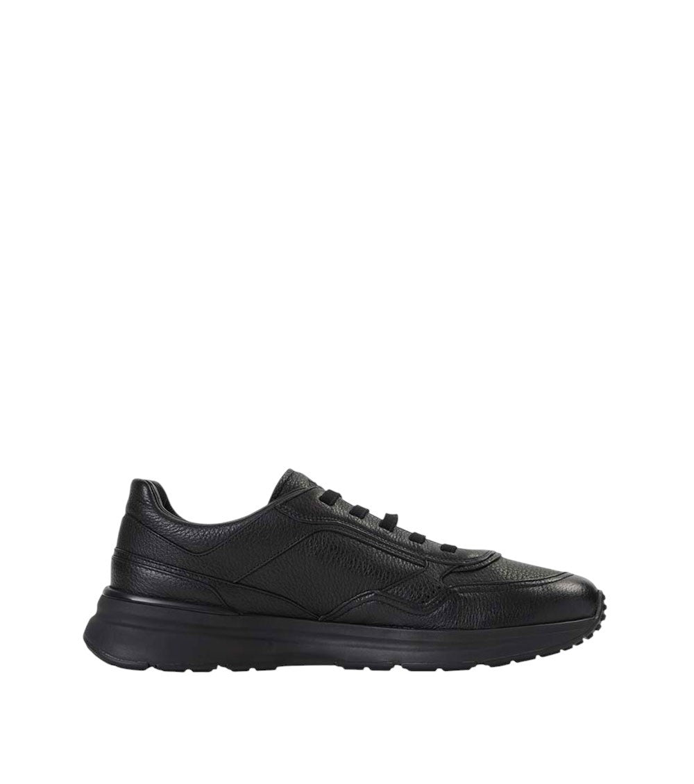 Black Leather Stearling Sneakers 1