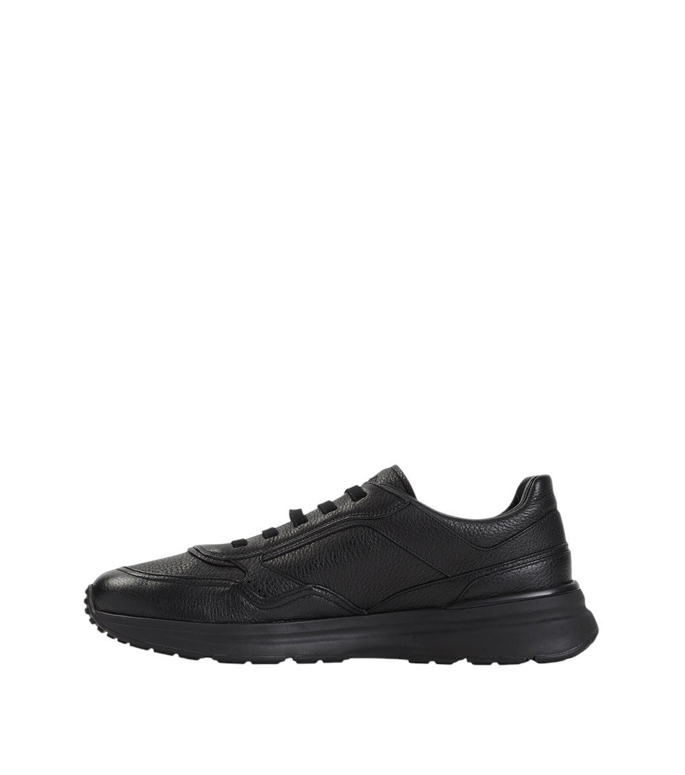 Black Leather Stearling Sneakers 3