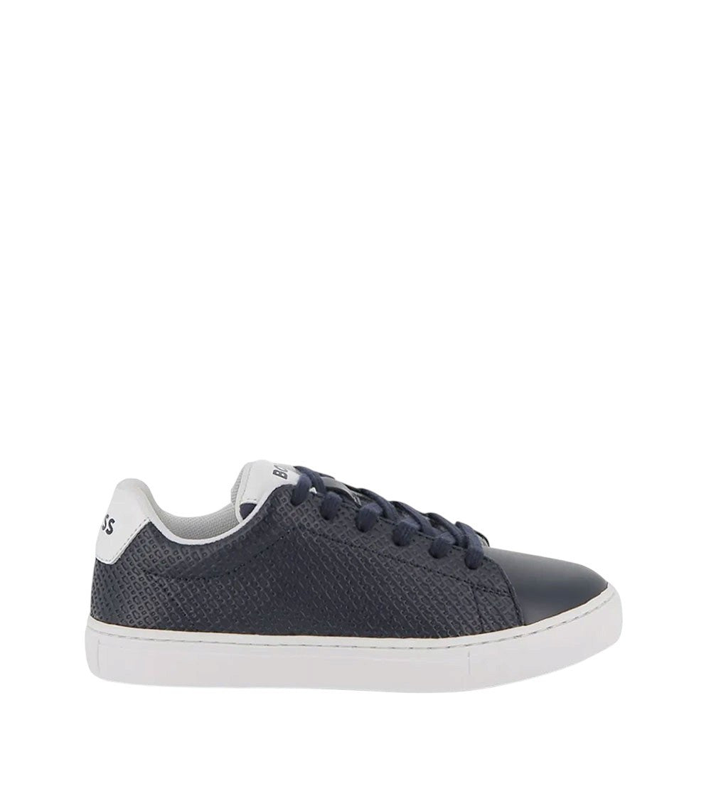 Boys Blue Textured Sneakers 1