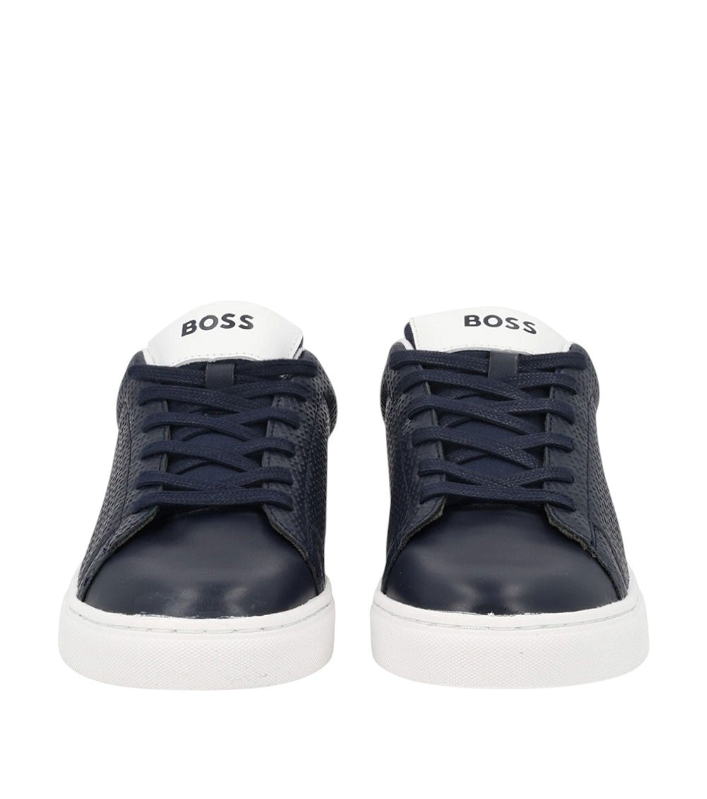 Boys Blue Textured Sneakers 3