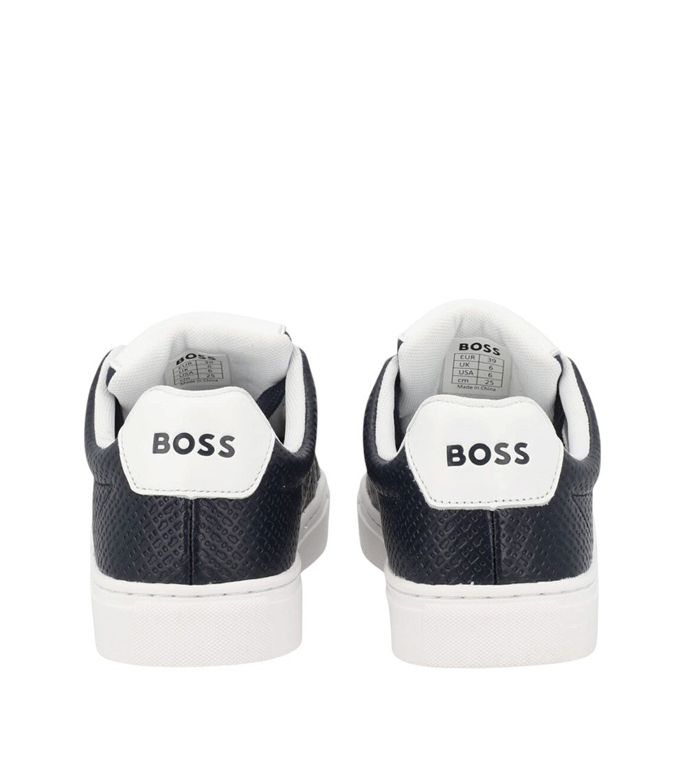 Boys Blue Textured Sneakers 4