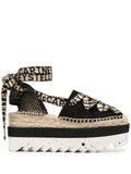 Black Gaia Platform Espadrille Sandals 1