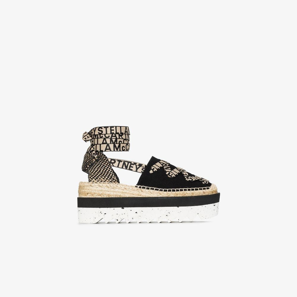 Black Gaia Platform Espadrille Sandals 4