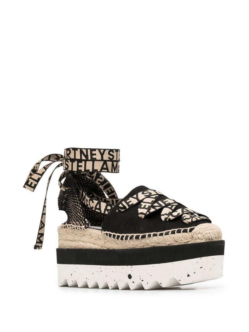 Black Gaia Platform Espadrille Sandals 8
