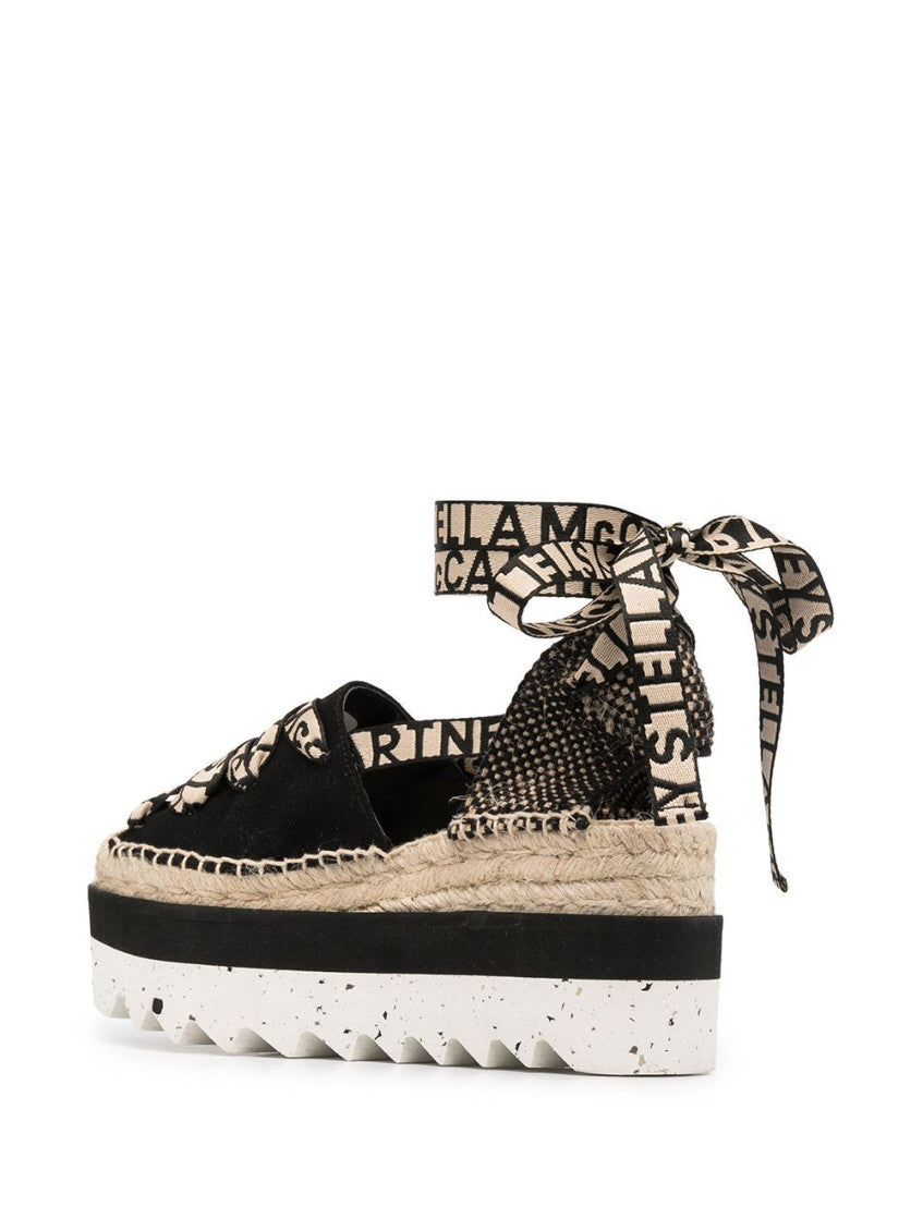 Black Gaia Platform Espadrille Sandals 9