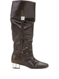Dark Olive Knee Boots 1