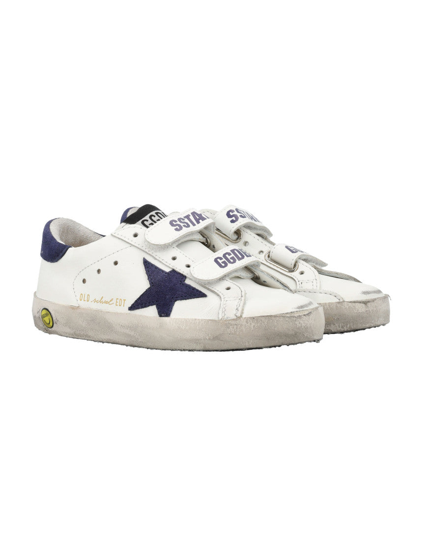 Boys White Leather Sneakers 6