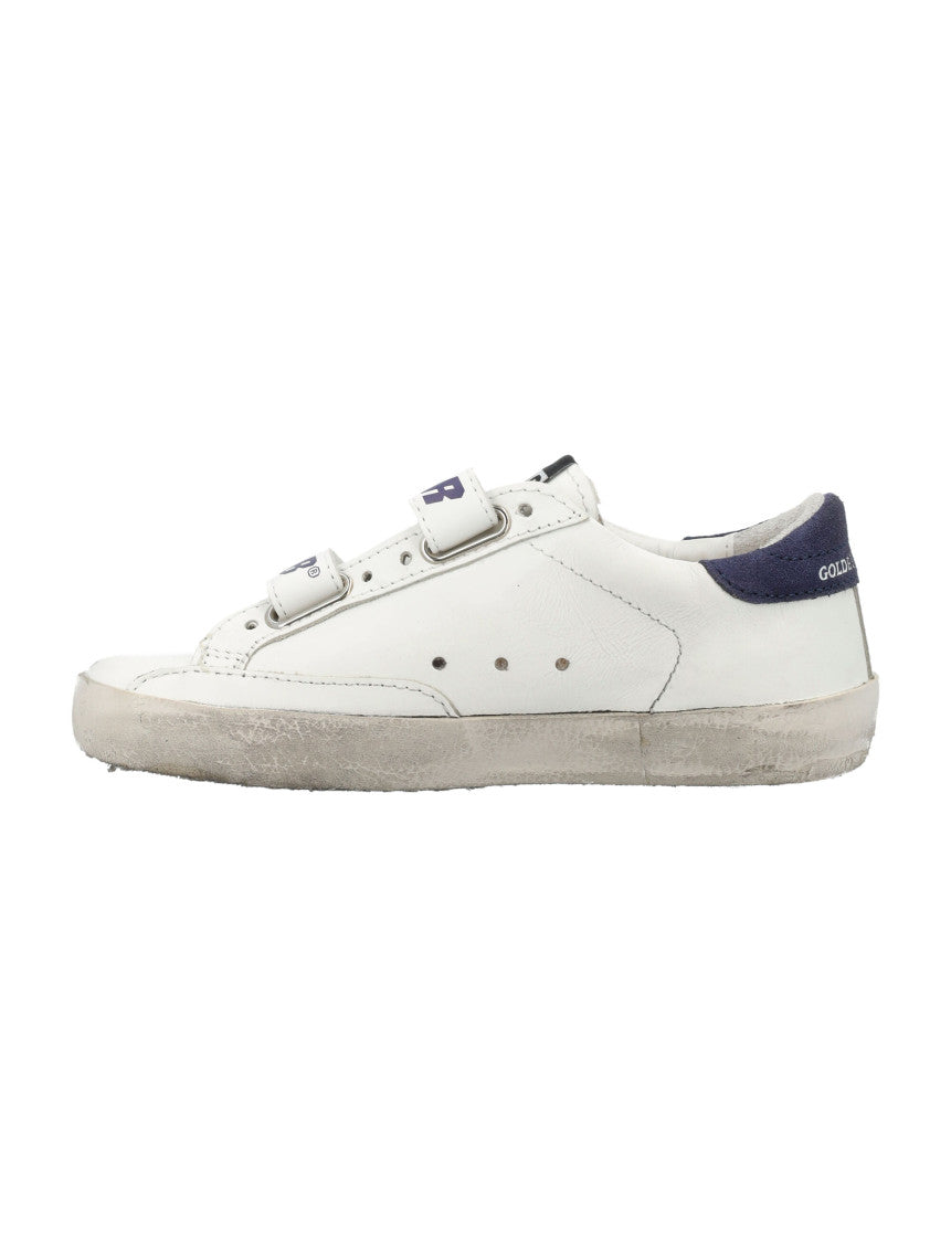 Boys White Leather Sneakers 7