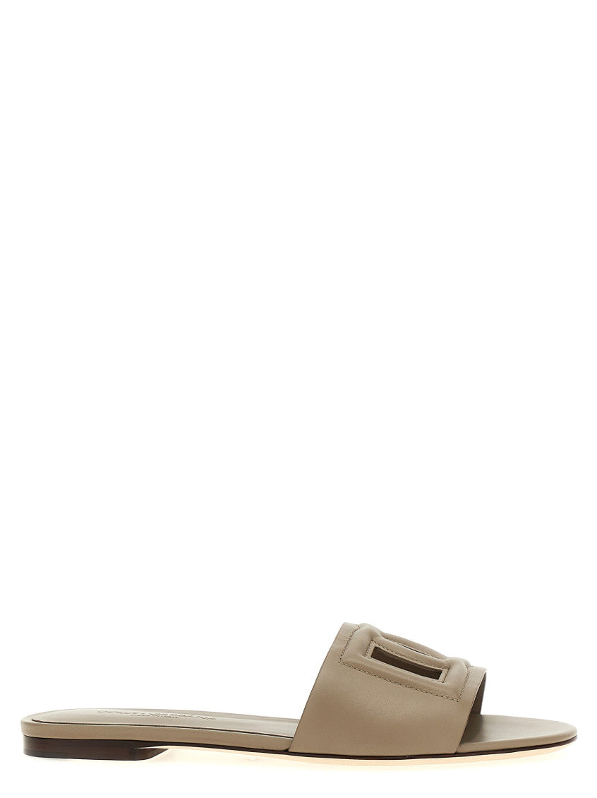 Grey Logo Sandals 1
