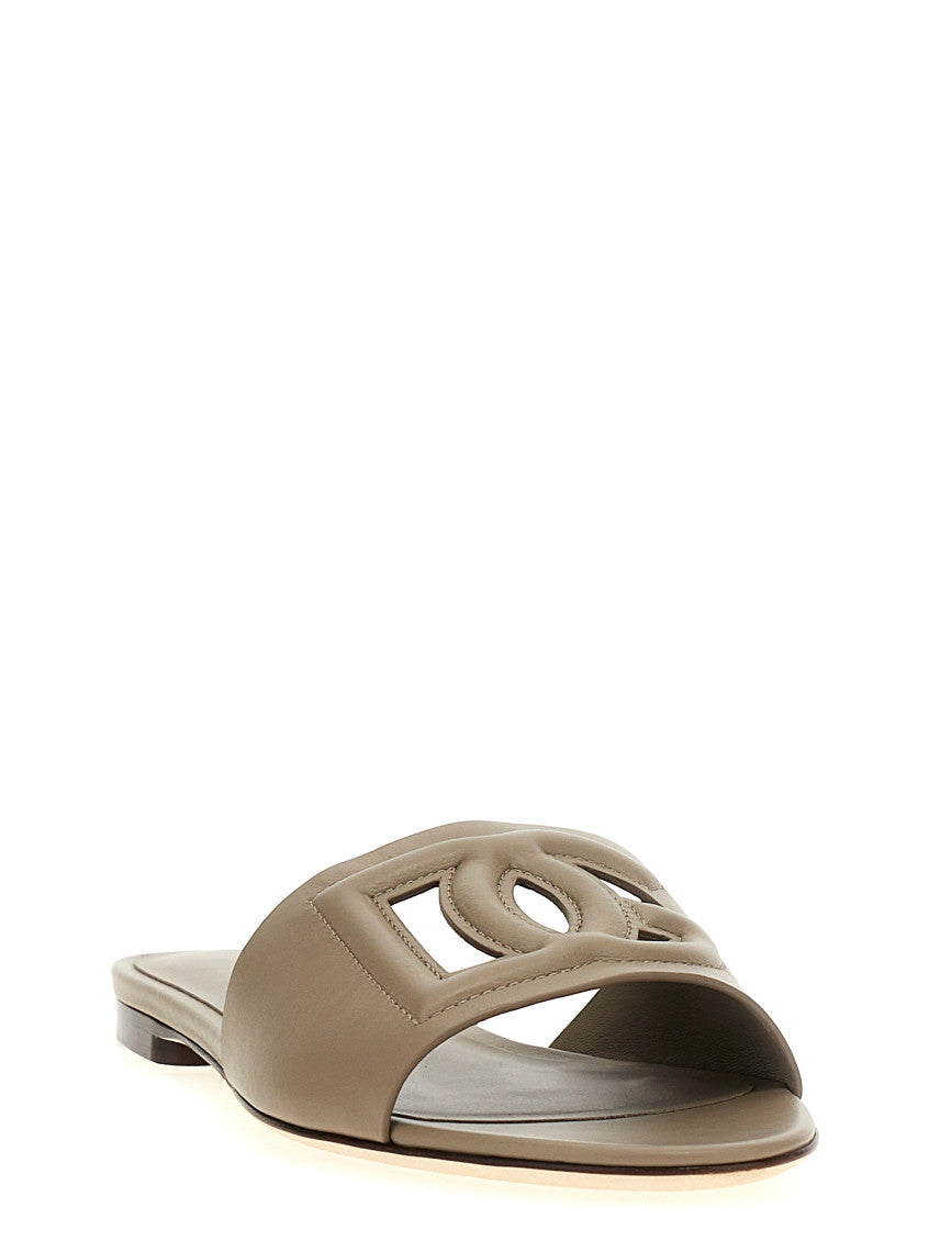 Grey Logo Sandals 2