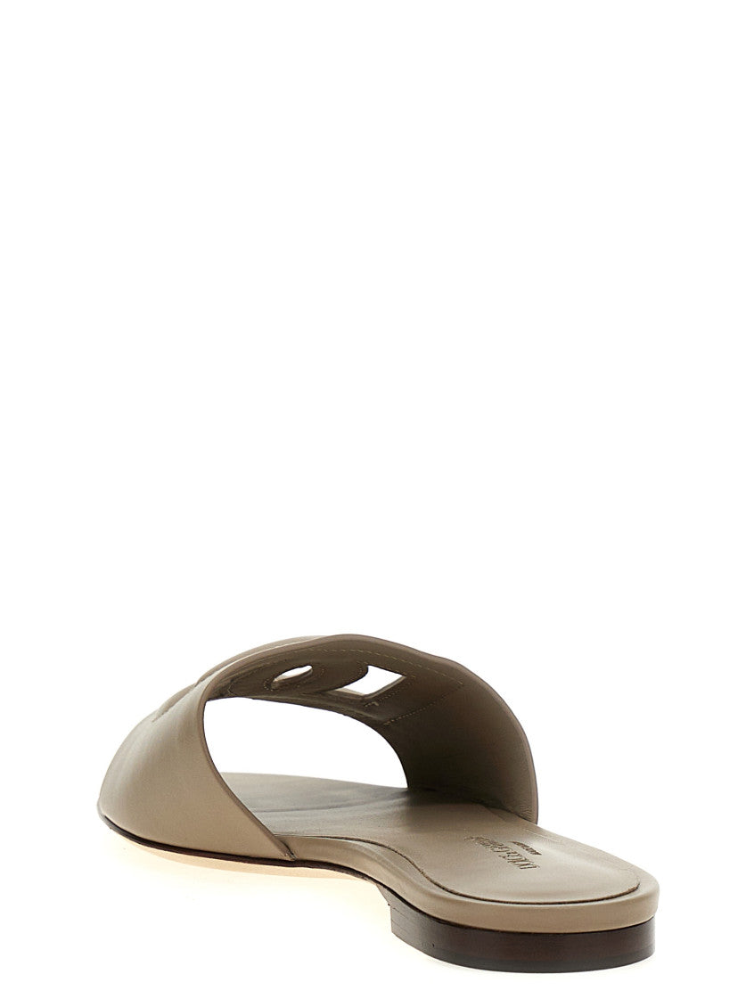 Grey Logo Sandals 3