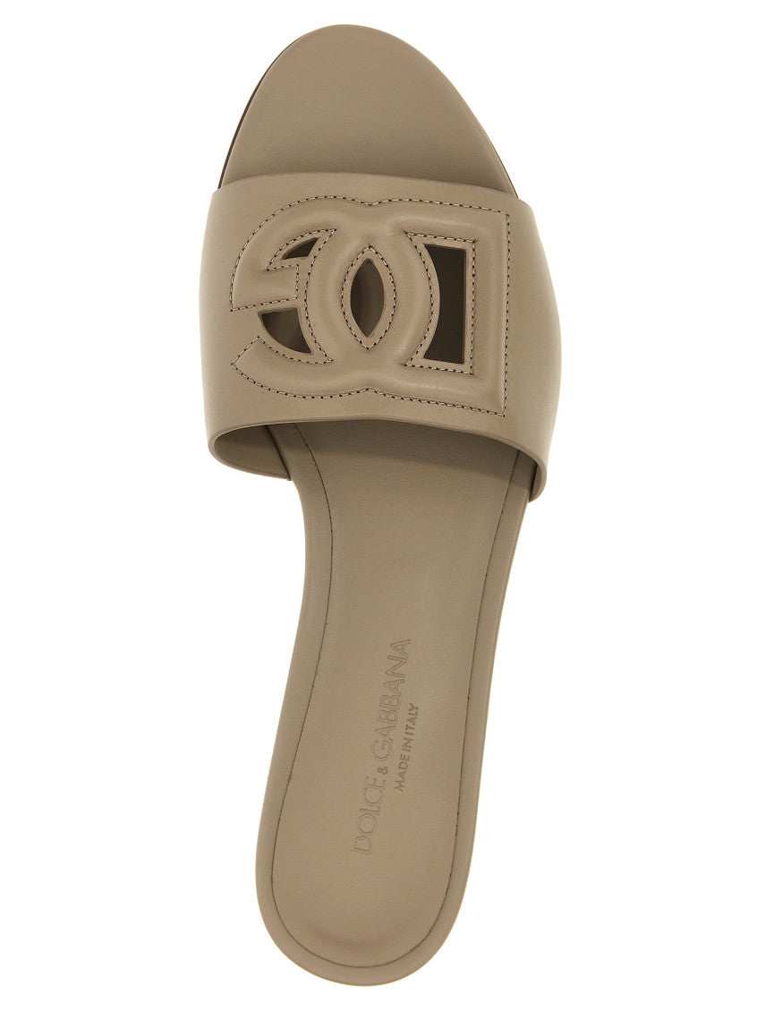 Grey Logo Sandals 4