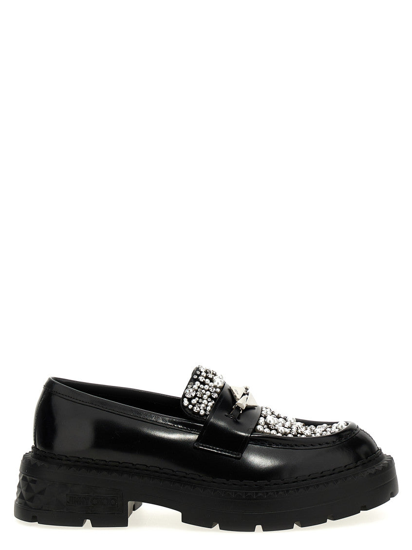 Black Marlow Diamond Loafers 1
