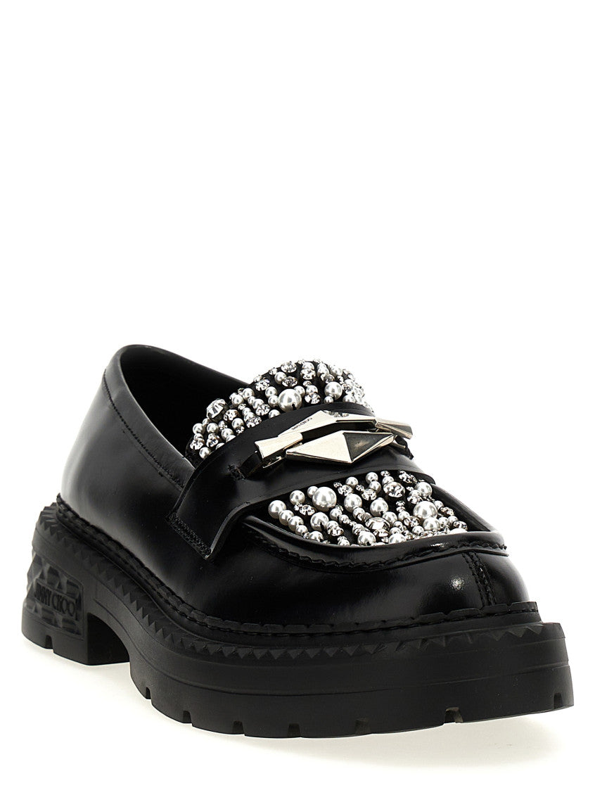 Black Marlow Diamond Loafers 2