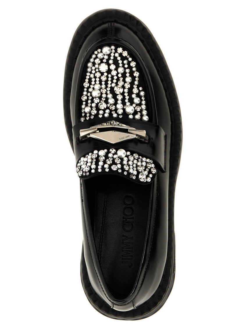 Black Marlow Diamond Loafers 4