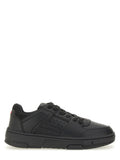 Black Solid Mesh Sneakers 1