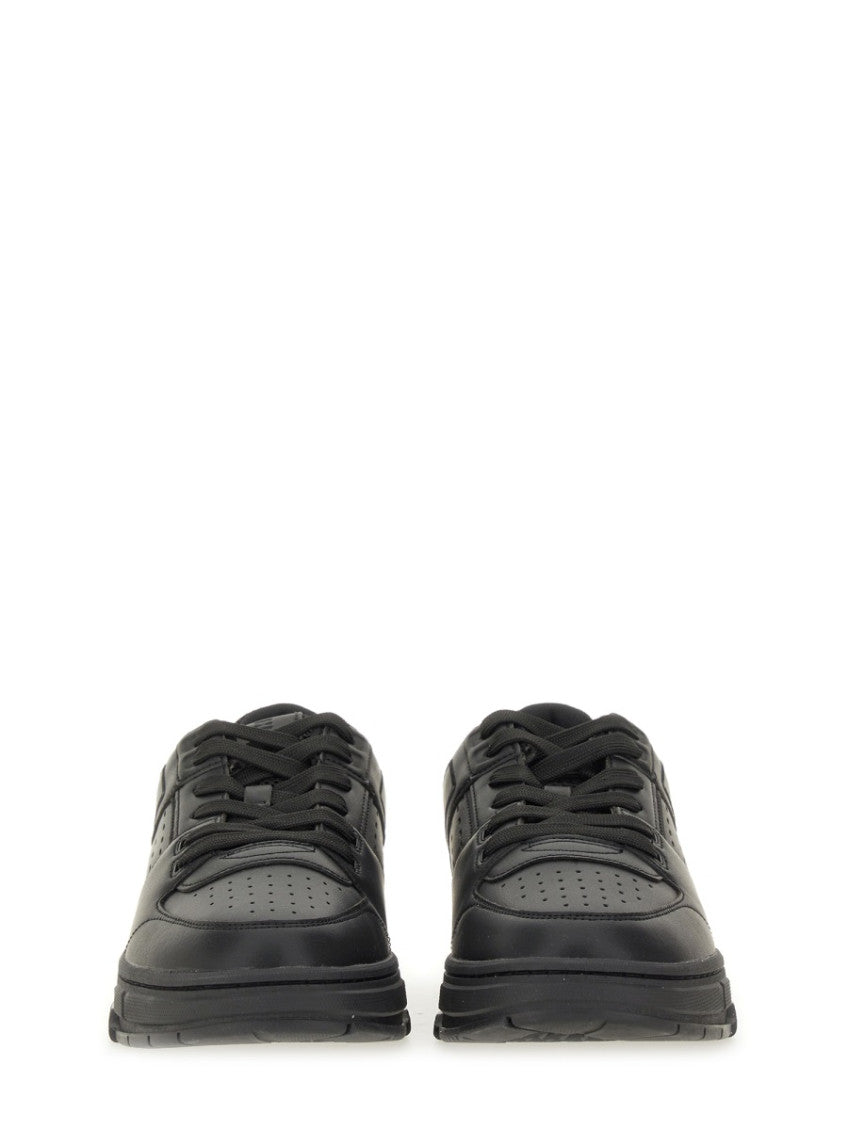 Black Solid Mesh Sneakers 4
