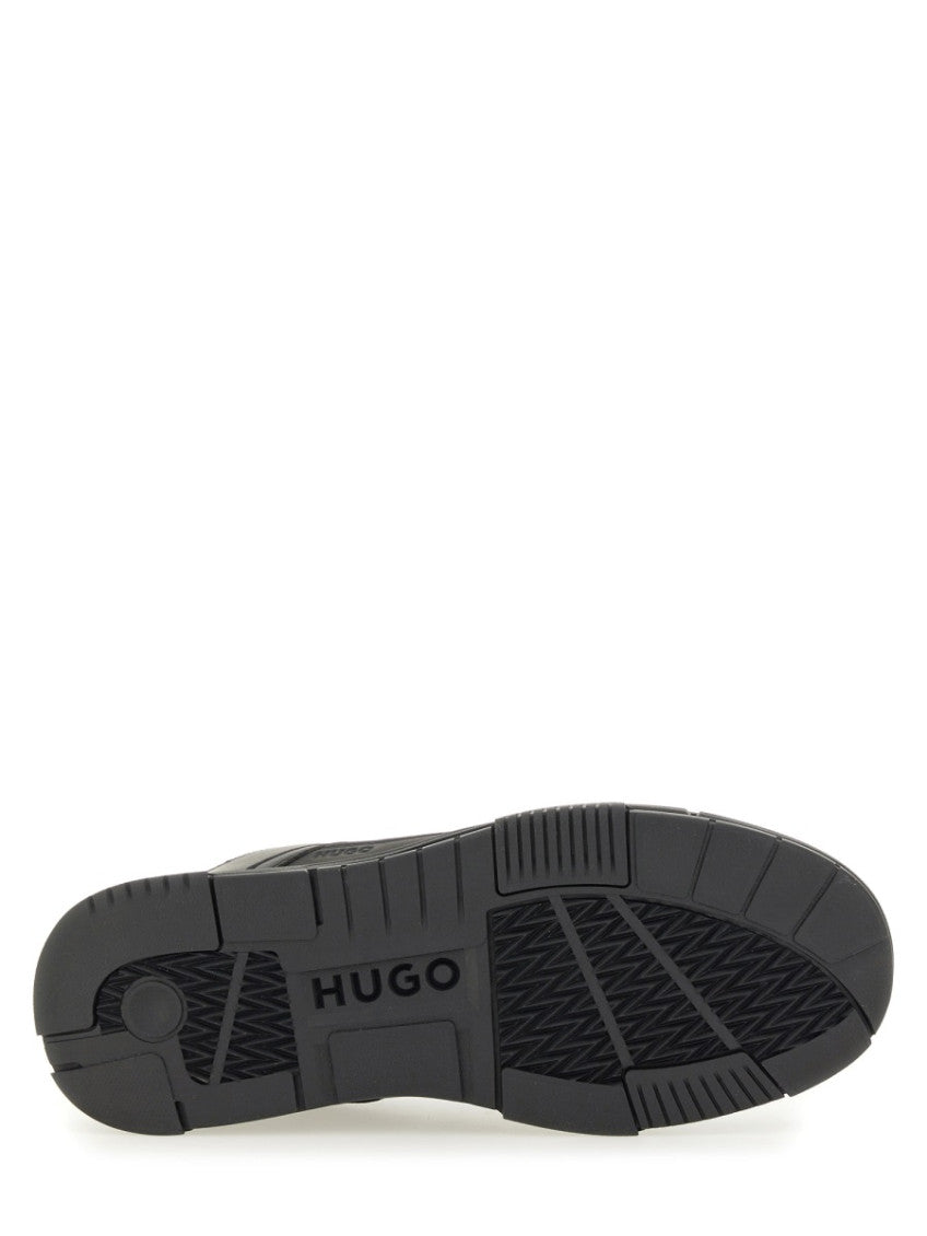 Black Solid Mesh Sneakers 5