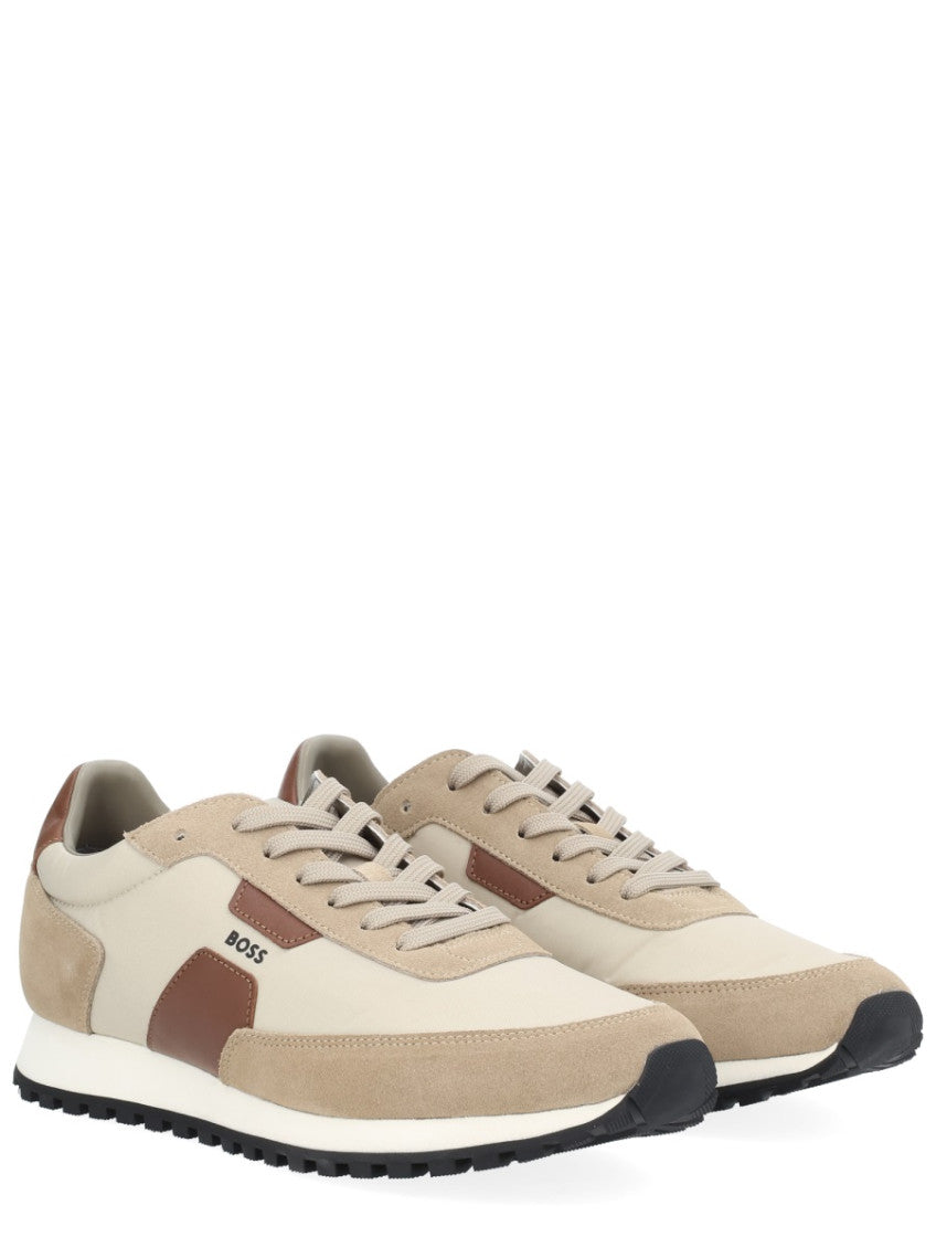 Brown Color Block Sneakers 2