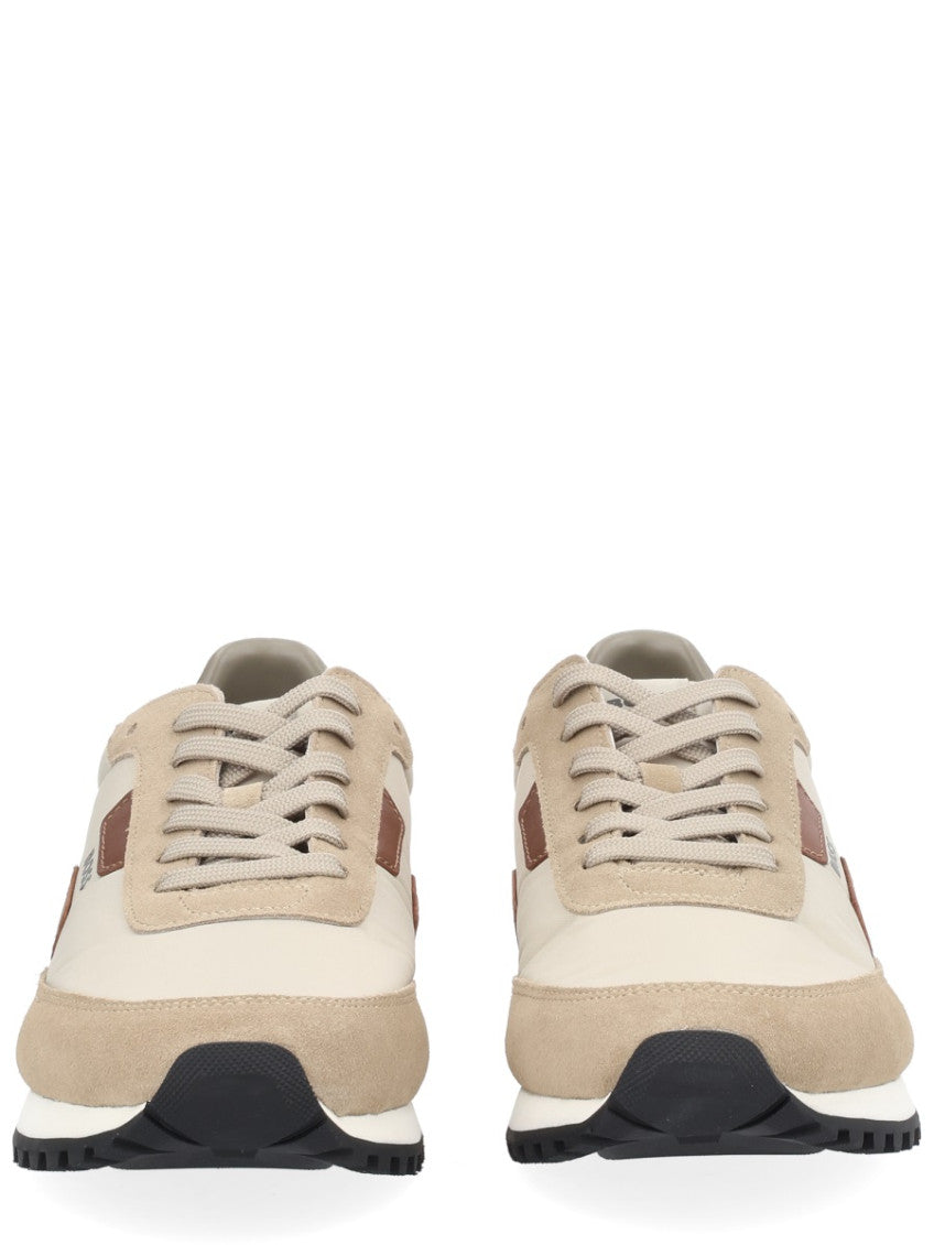 Brown Color Block Sneakers 3