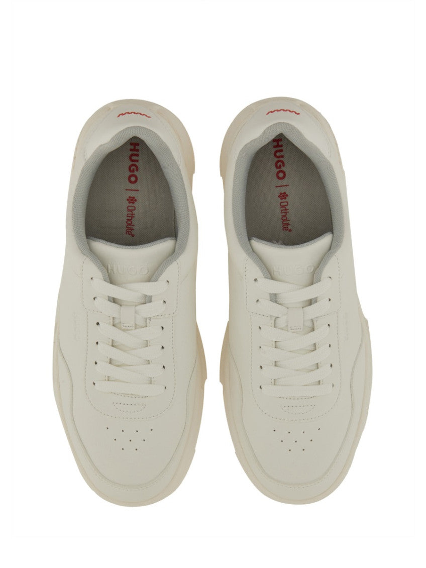 White Lace-up Sneakers 6