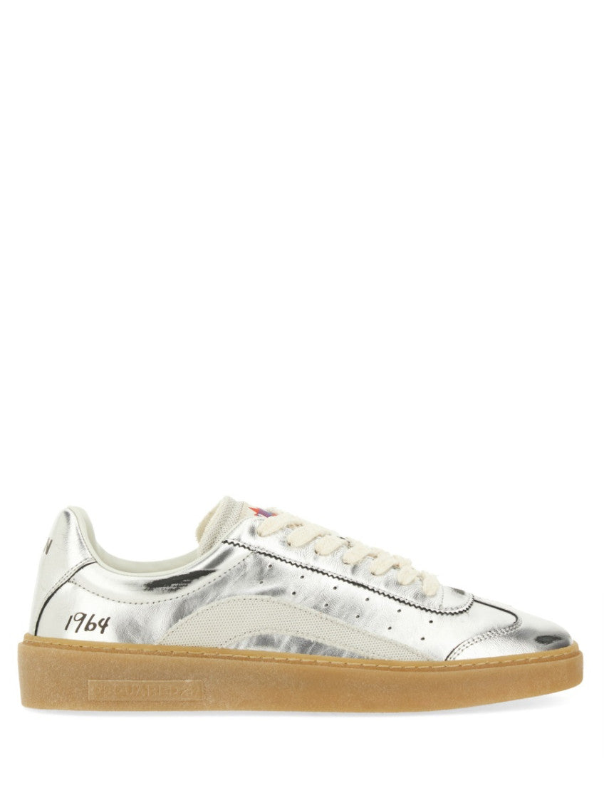 Silver Leather Sneakers 1