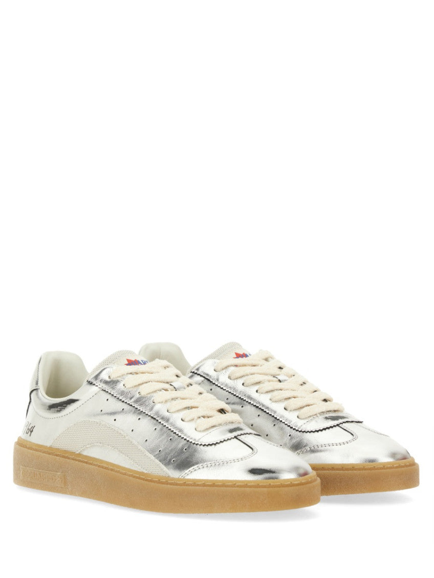 Silver Leather Sneakers 2