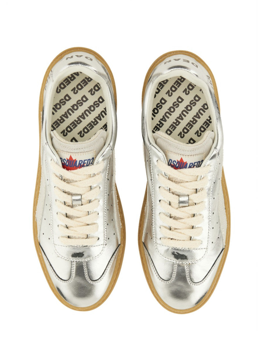 Silver Leather Sneakers 6