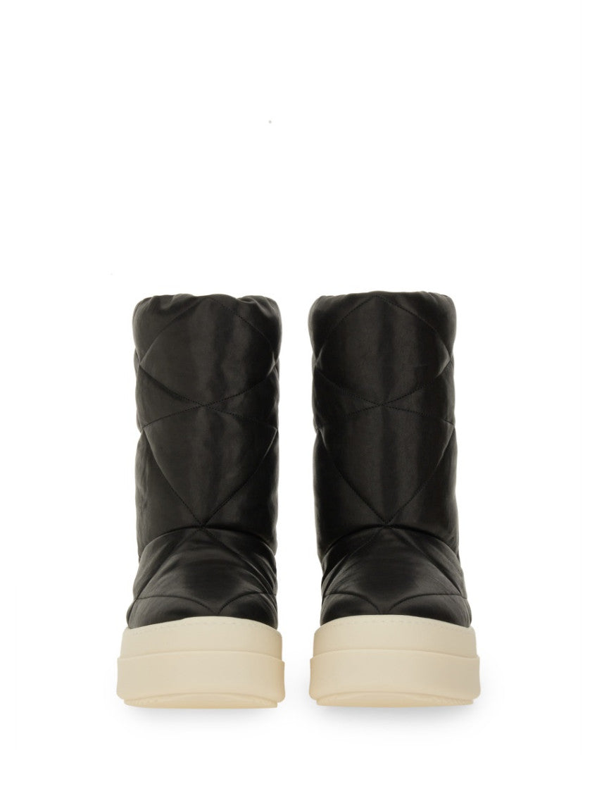 Black Quilted Mega Boots 4
