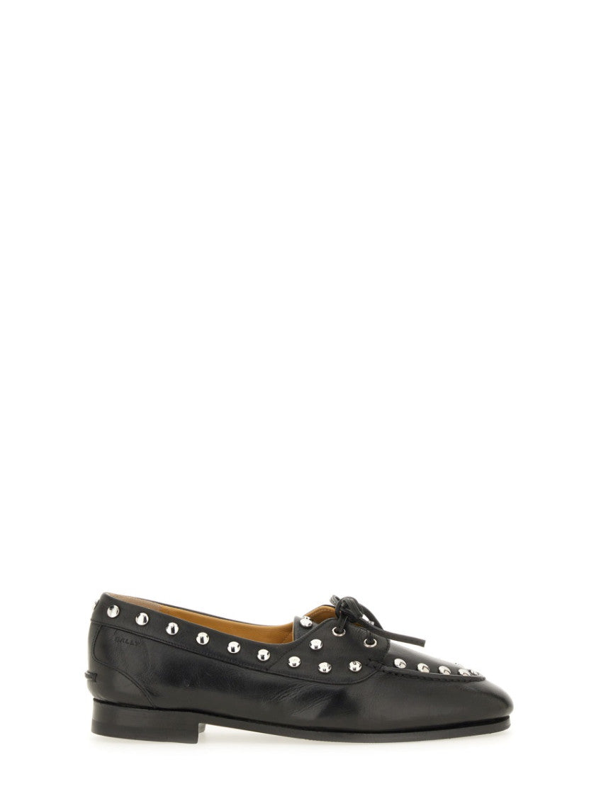 Black Studded Loafers 1