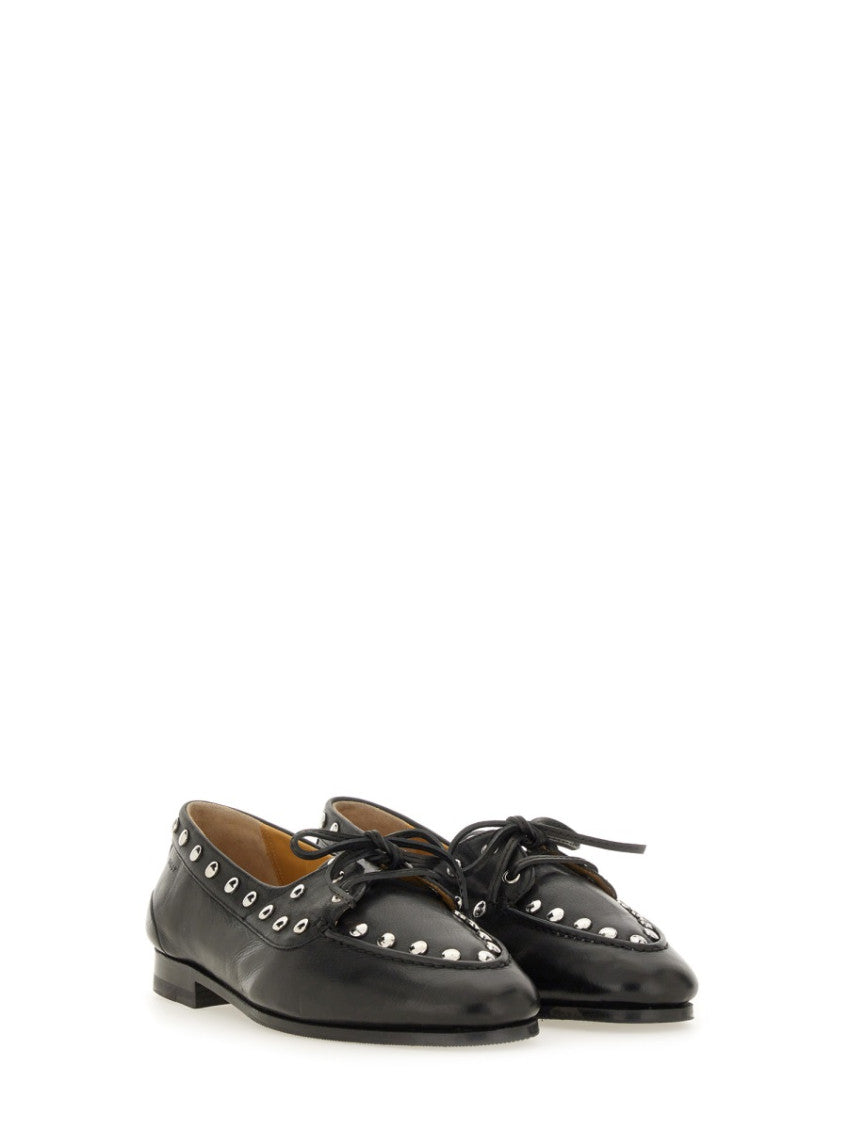 Black Studded Loafers 2