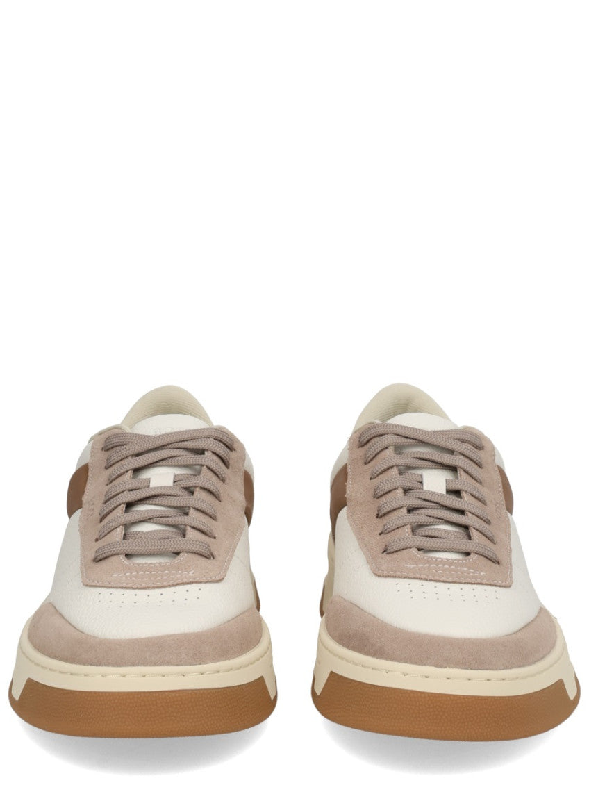 Beige Color Block Sneakers 3
