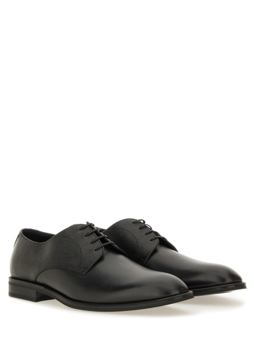 Black Leather Lace Up Shoes 2