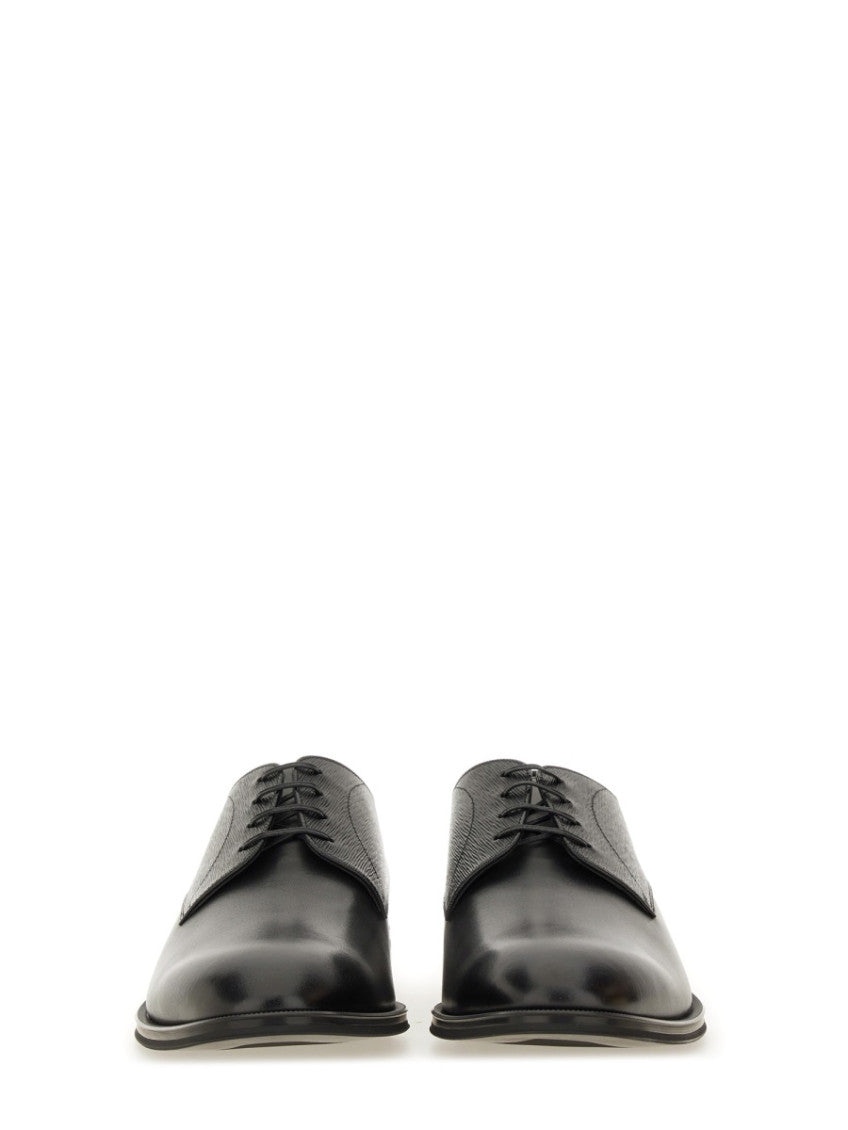 Black Leather Lace Up Shoes 4