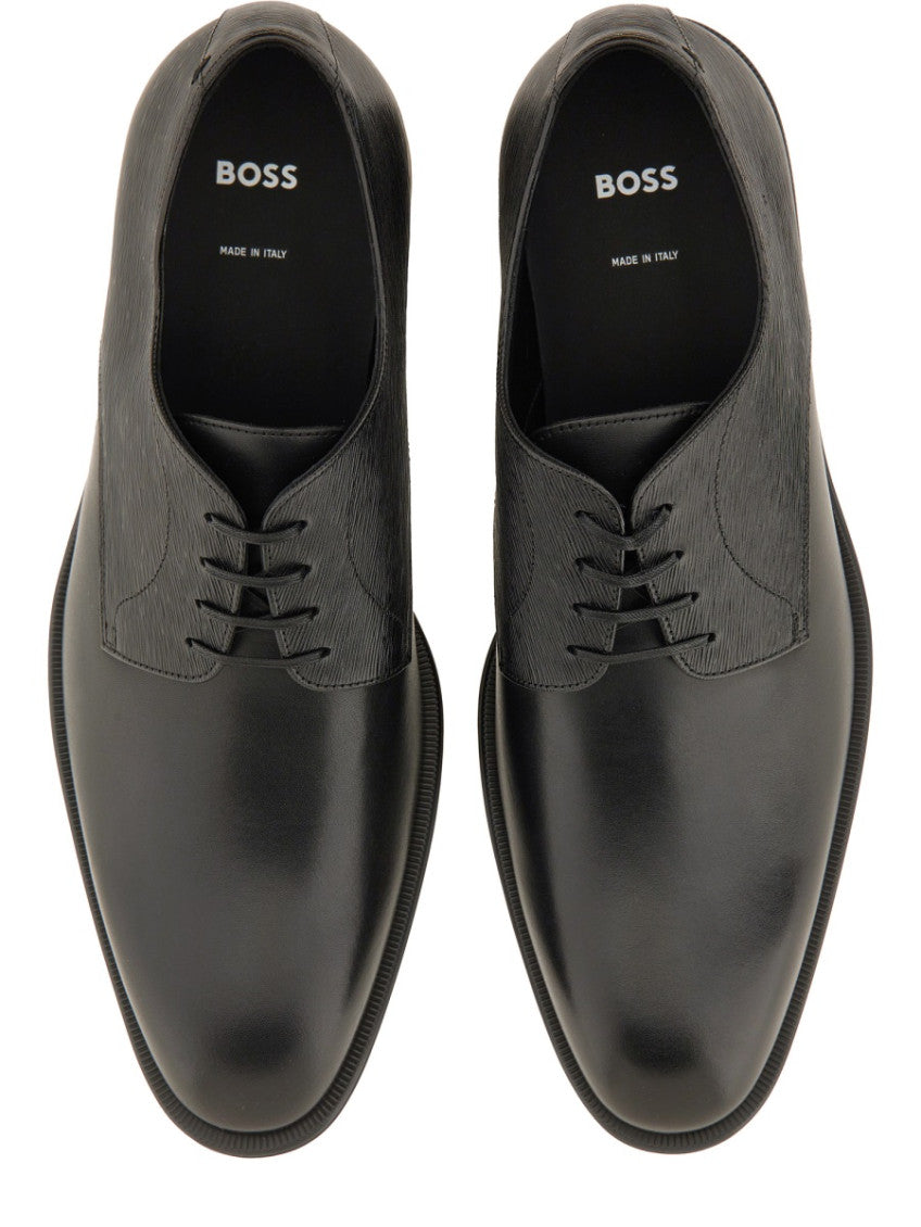 Black Leather Lace Up Shoes 6