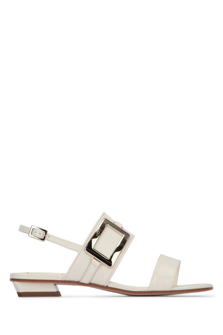 White Slingback Sandals 1