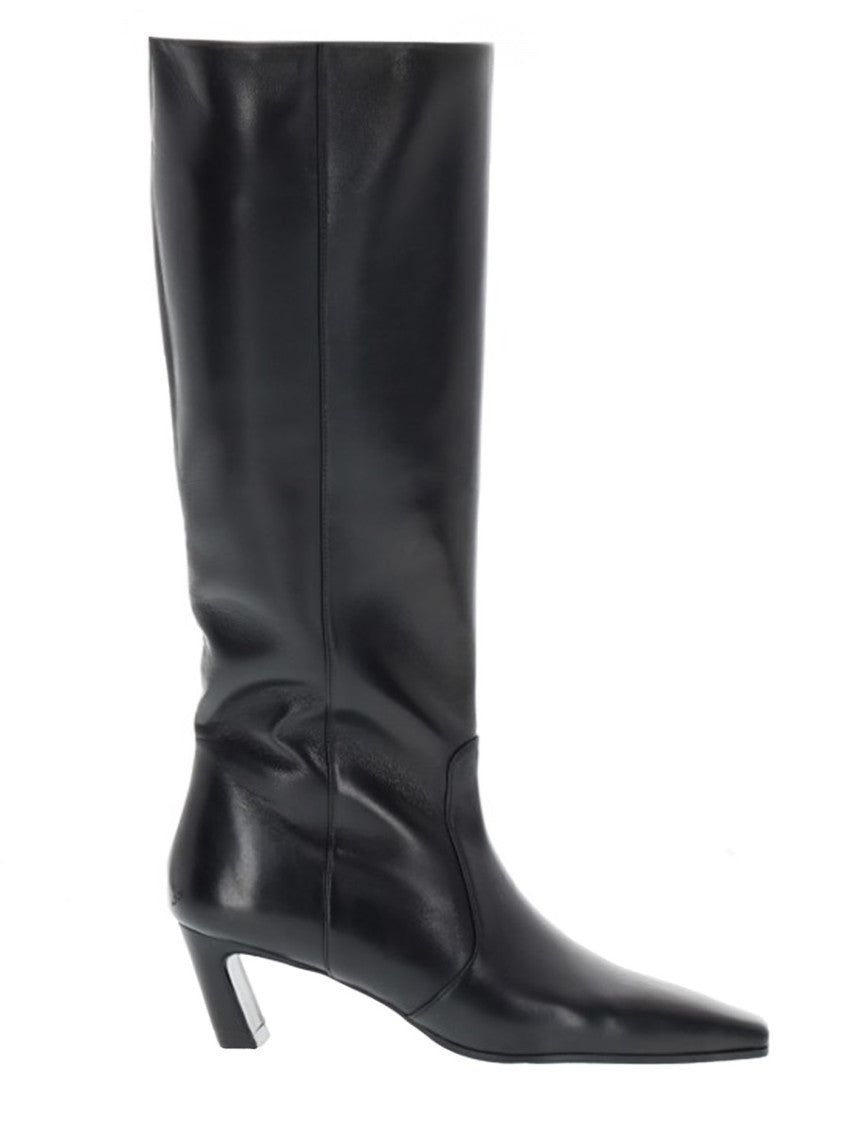 Black Solid Stassi Boots 1