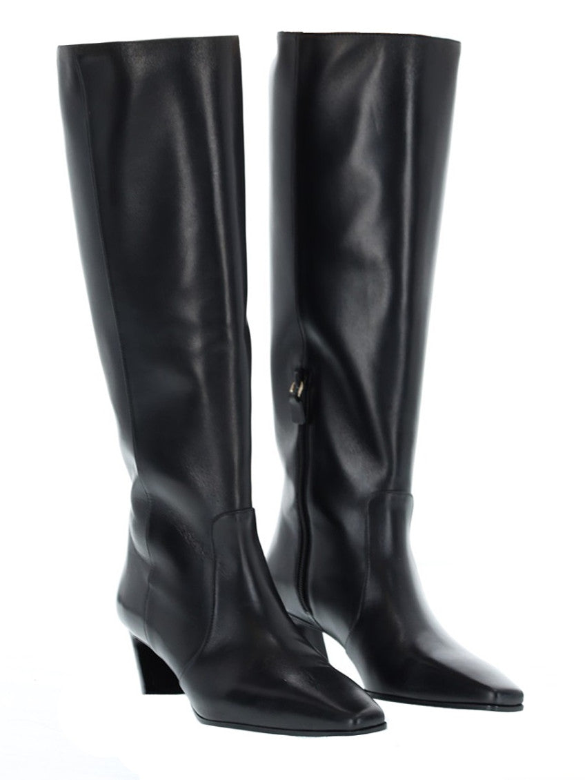 Black Solid Stassi Boots 2