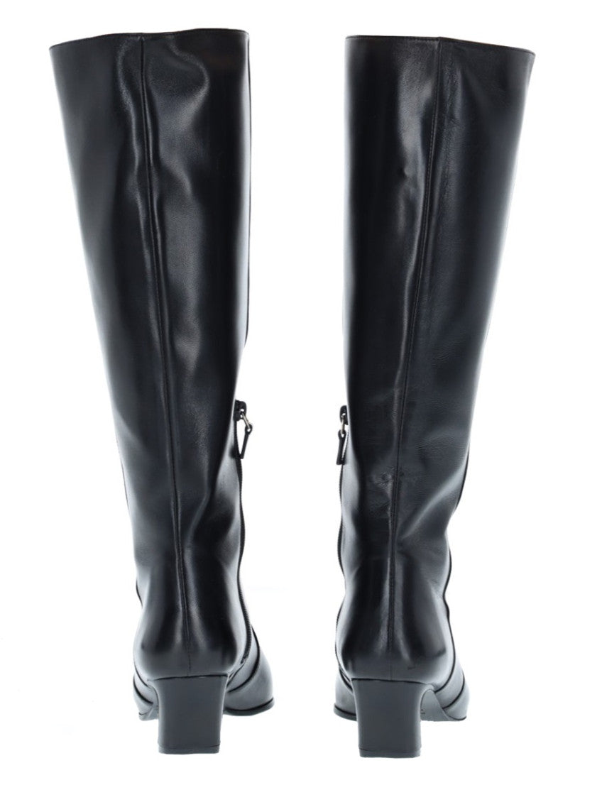 Black Solid Stassi Boots 3