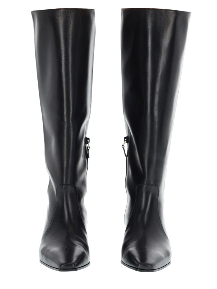 Black Solid Stassi Boots 4